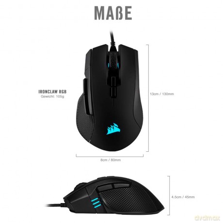 Mysz RGB Ironclaw FPS/MOBA gaming
