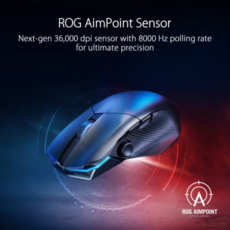 Mysz ROG Chakram X Origin 36000/AURA/RF/BT/Wired/Parcord cable