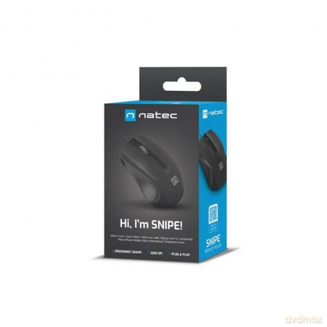Mysz Snipe 1200 DPI USB 1.8m Czarna