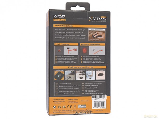 Mysz V-TRACK G9-500F-1 Black RF NANO