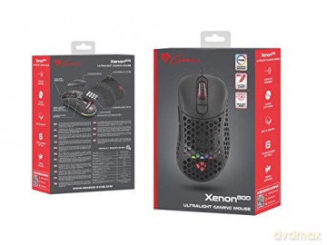 Mysz Xenon 800 lekka 16000 DPI podświetlenie RGB dla graczy lekka Czarna
