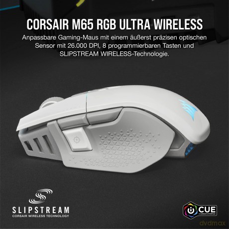 Myszka bezprzewodowa M65 Ultra biała RGB
