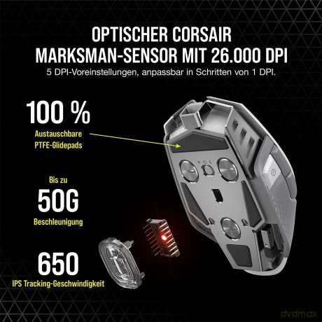 Myszka bezprzewodowa M65 Ultra biała RGB