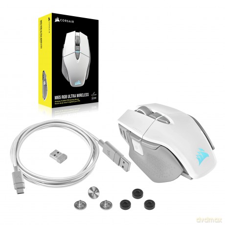 Myszka bezprzewodowa M65 Ultra biała RGB
