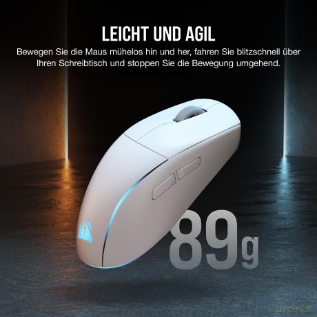 Myszka bezprzewodowa M75 biała RGB