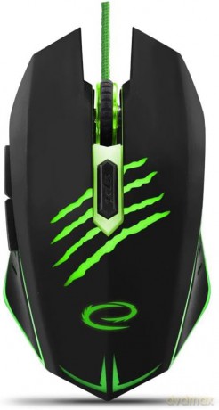 MYSZKA PRZEWODOWA DLA GRACZY 6D OPTYCZNA USB MX209 CLAW ZIELONA