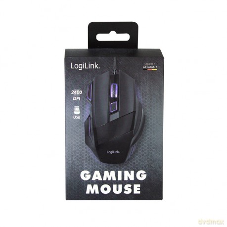 Optyczna mysz gamingowa 2400 dpi, Czarna
