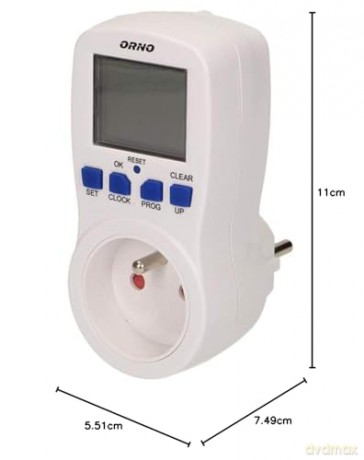 OR-PRE-409 Elektroniczny programator czasowy; 16 programów