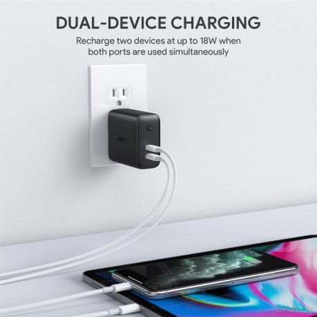PA-D2 ładowarka sieciowa 2xUSB C PD Power Delivery 3.0 36W 6A Dynamic Detect