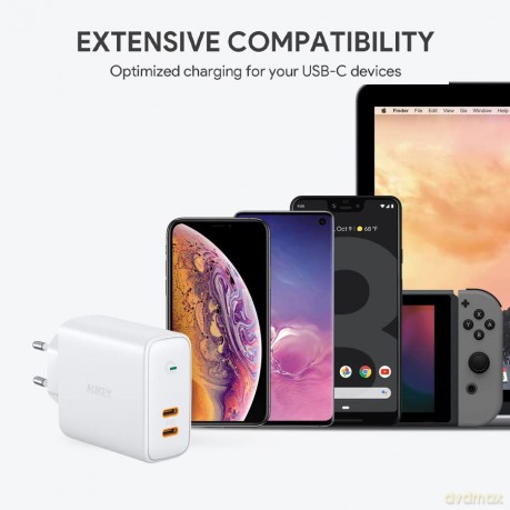 PA-D2 ładowarka sieciowa 2xUSB C PD Power Delivery 3.0 36W 6A Dynamic Detect