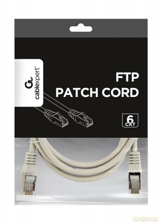 Patch cord ekranowany FTP kat.6 osłonka zal. 15M szary