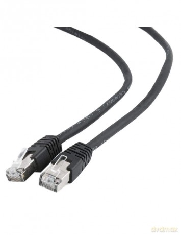 Patch cord ekranowany FTP kat.6 osłonka zalewana 1M czarny