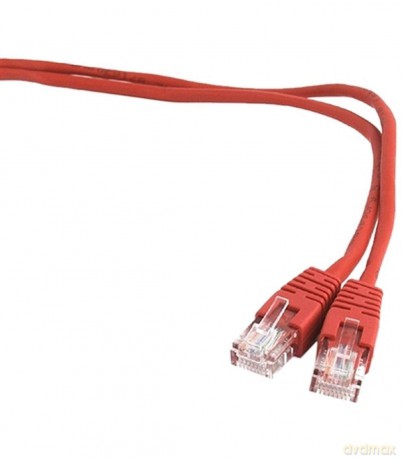 Patch cord kat.5e osłonka zalewana 1M czerwony