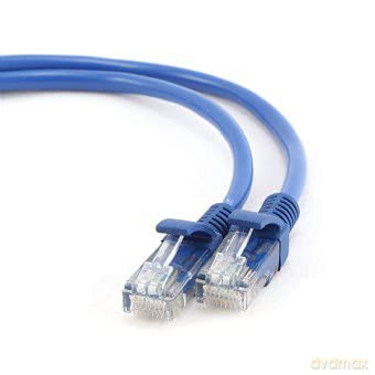Patch cord kat.5e osłonka zalewana 1M niebieski