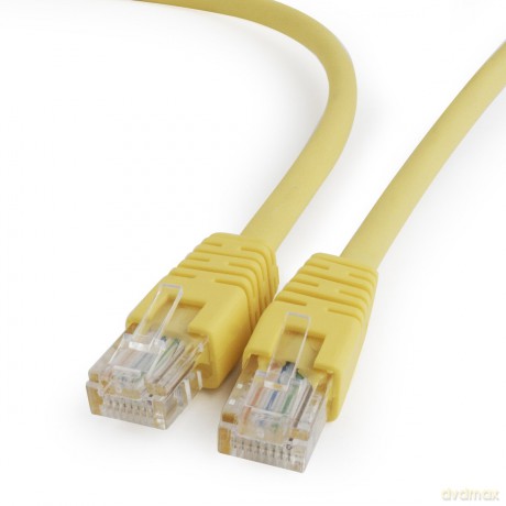 Patch cord kat.5e osłonka zalewana 5M żółty