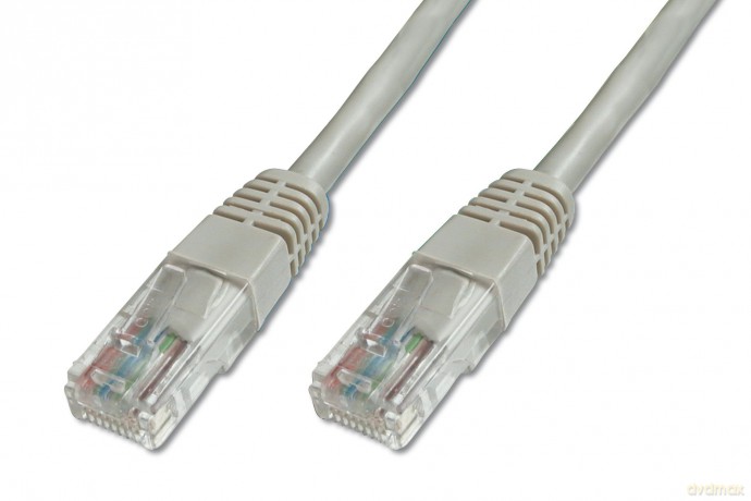Patch cord kat.5e UTP, CU, AWG 26/7 5m Szary