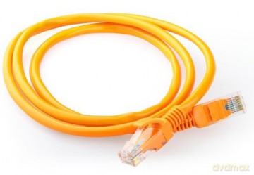 Patch cord kategoria 5e osłonka zalewana 0.5m pomarańczowy