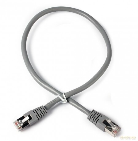 Patch cord S/FTP Kat6A LSHZ 0.5m szary