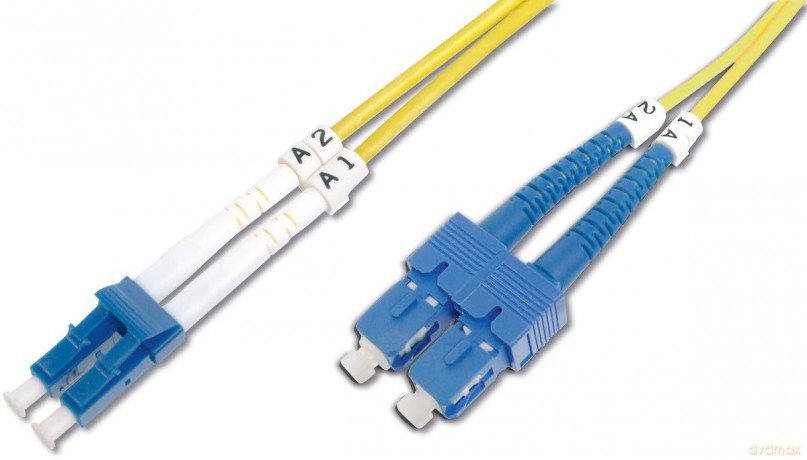 Patch cord światłowodowy FO LC/SC, duplex, SM 9/125, OS2, LSOH, 5m, żółty