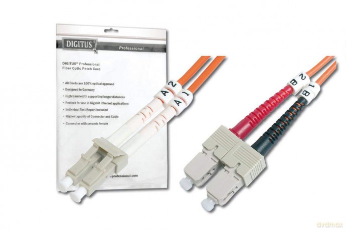 Patch cord światłowodowy FO MM 50/125 OM2 LC-SC dplx 3m