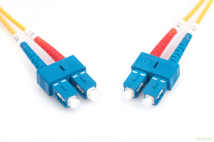 Patch cord światłowodowy FO SC-SC SM 9/125 OS2 duplex LSOH 3m, Żółty