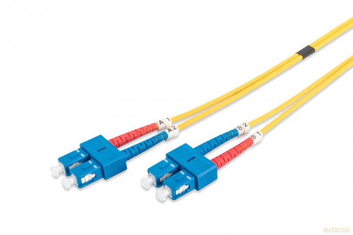 Patch cord światłowodowy FO SC-SC SM 9/125 OS2 duplex LSOH 5m Żółty