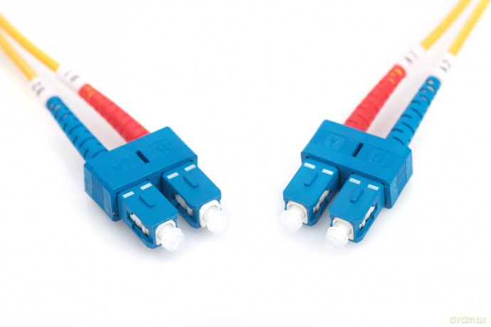 Patch cord światłowodowy FO SC-SC SM 9/125 OS2 duplex LSOH 5m Żółty