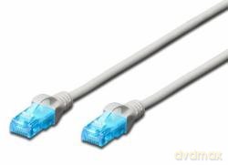 Patch cord U/UTP kat.5e PVC 1,5m szary