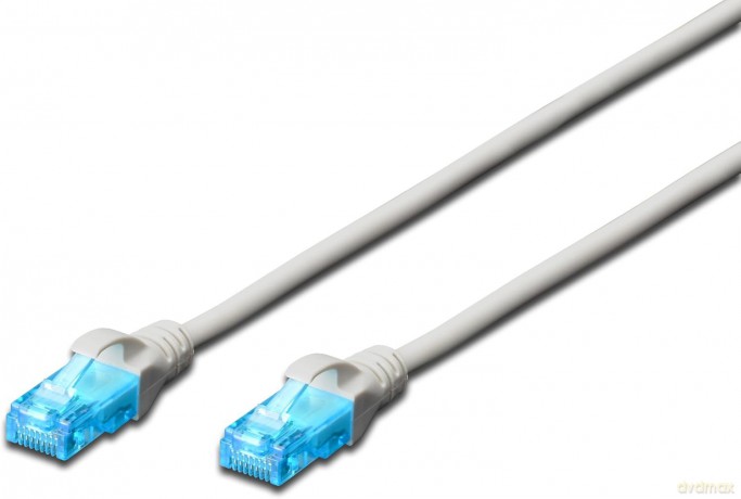 Patch cord U/UTP kat.5e PVC 20m szary