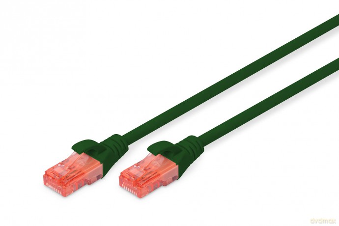 Patch cord U/UTP kat.6 PVC 2m Zielony
