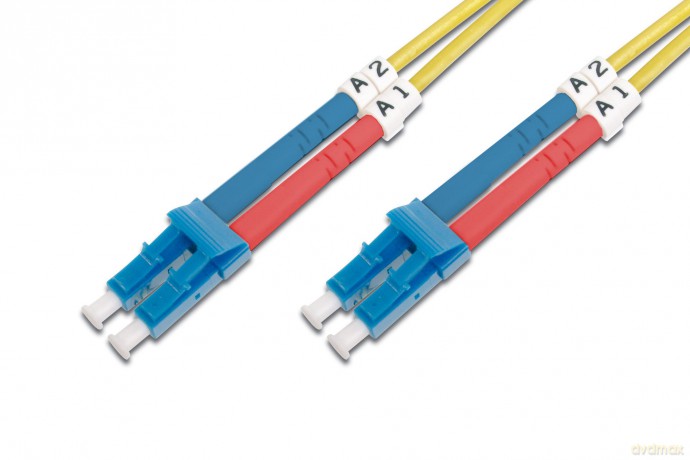 Patchcord FO Singlemode 09/125 OS2 LC-LC duplex 3m Żółty