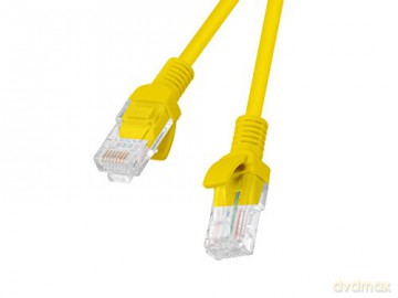 PATCHCORD KAT.5E 1.5M ŻÓŁTY FLUKE PASSED LANBERG