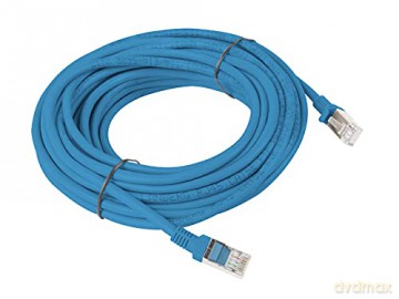 PATCHCORD KAT.5E 10M NIEBIESKI FLUKE PASSED LANBERG