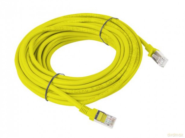 PATCHCORD KAT.5E 10M ŻÓŁTY FLUKE PASSED LANBERG