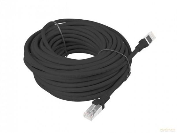 PATCHCORD KAT.5E 15M CZARNY FLUKE PASSED LANBERG