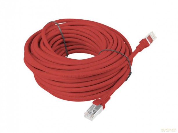 PATCHCORD KAT.5E 15M CZERWONY FLUKE PASSED LANBERG