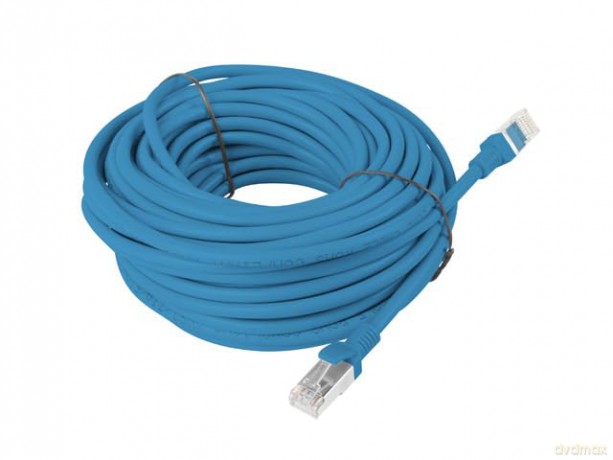 PATCHCORD KAT.5E 15M NIEBIESKI FLUKE PASSED LANBERG