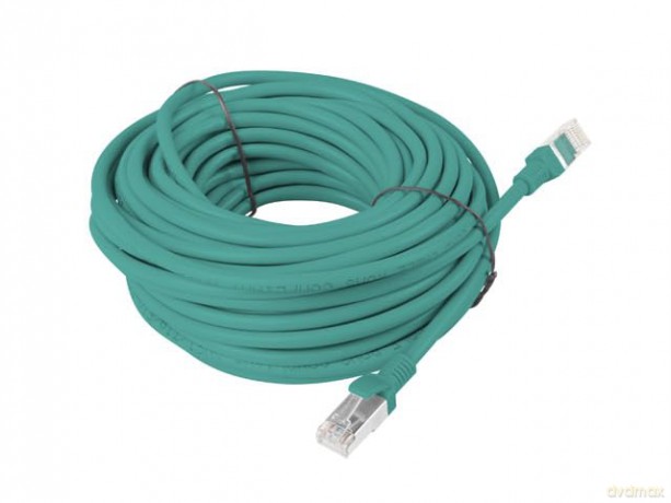PATCHCORD KAT.5E 15M ZIELONY FLUKE PASSED LANBERG