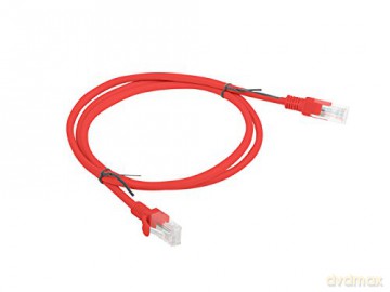 PATCHCORD KAT.5E 1M CZERWONY FLUKE PASSED LANBERG