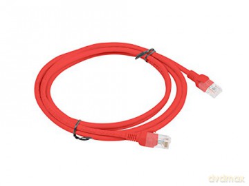PATCHCORD KAT.5E 2M CZERWONY FLUKE PASSED LANBERG