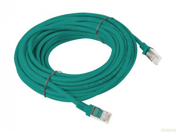 PATCHCORD KAT.5E FTP 10M ZIELONY FLUKE PASSED LANBERG