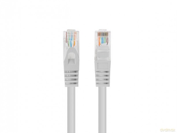 Patchcord kat.5e UTP 7.5m szary fluke