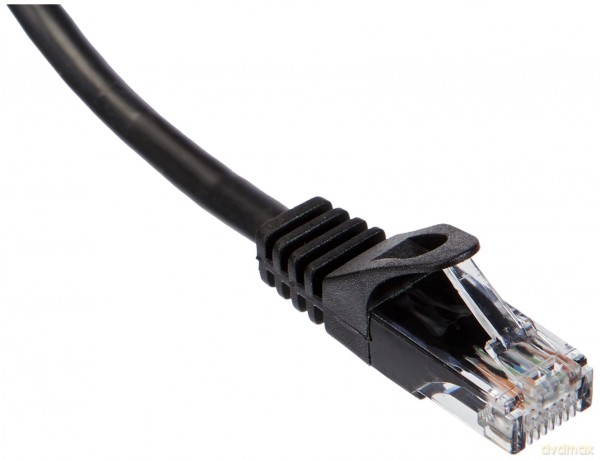 Patchcord kat.6 0.25M UTP czarny