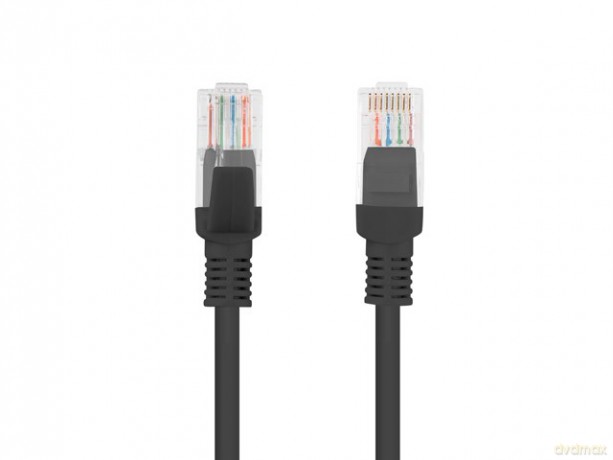 Patchcord KAT.6 0.5m Fluke Passed Czarny