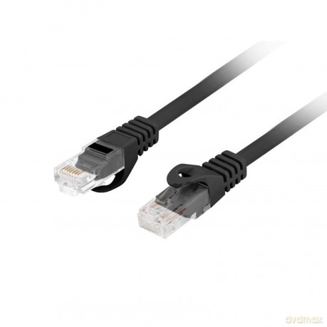 Patchcord kat.6 UTP LSZH CU 0.25m czarny fluke passed