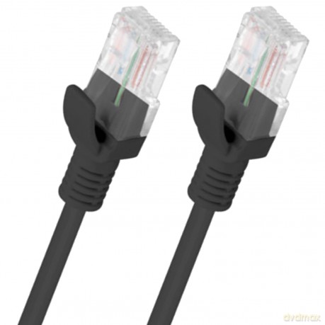 Patchcord kat.6 UTP LSZH CU 1m czarny fluke passed