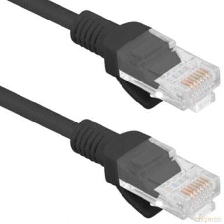 Patchcord kat.6 UTP LSZH CU 1m czarny fluke passed