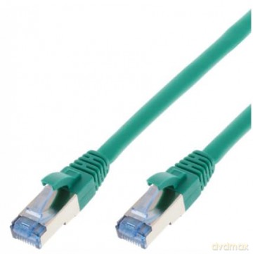 Patchcord kat.6a S/FTP CCA 1.0m Zielony