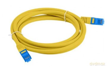 Patchcord kat.6a S/FTP CCA 1.5m Żółty