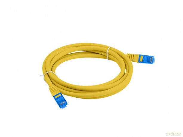 Patchcord kat.6a S/FTP CCA 10.0m Żółty